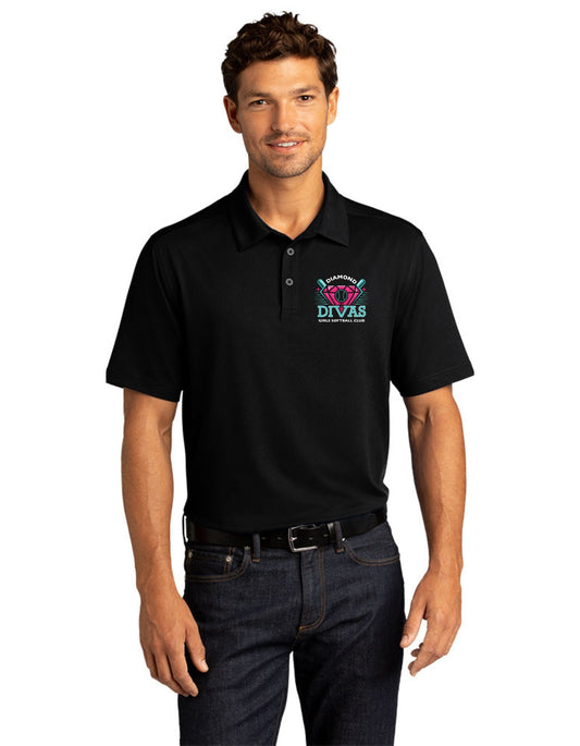 Diamond Divas Mens Stretch Polo