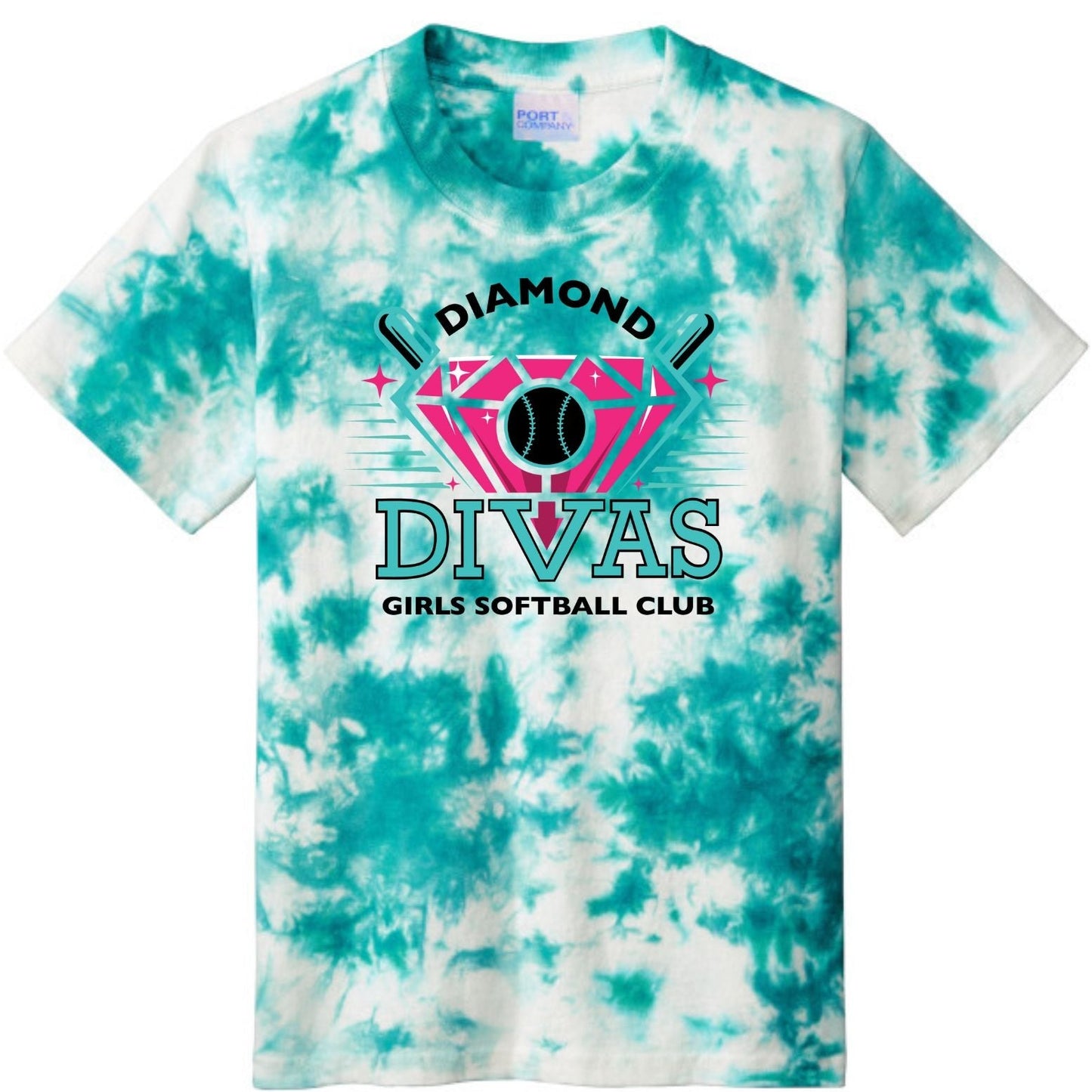 Diamond Divas Youth Cotton Tie-Dye Tee